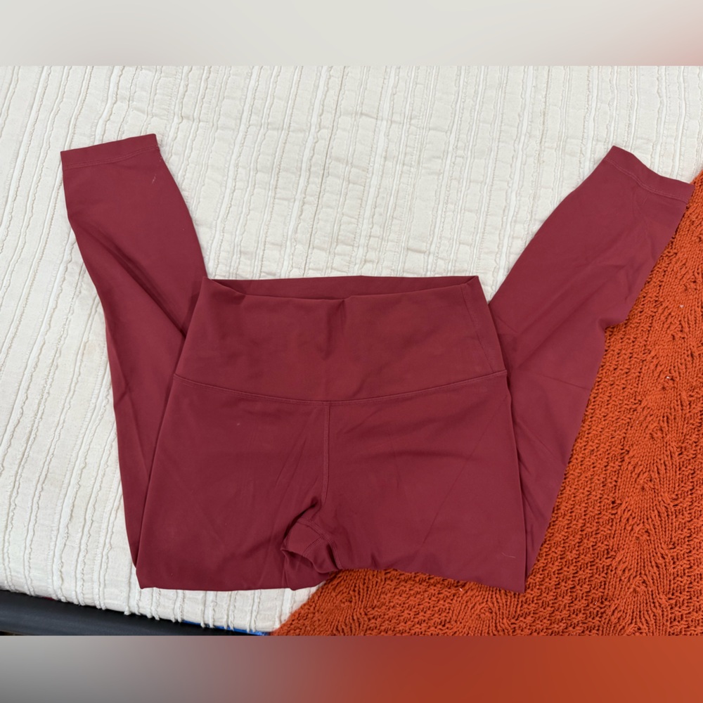 Lululemon Burgundy High-Waisted Leggings